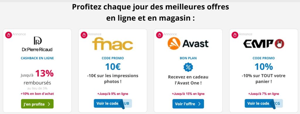 exemple de cashback sur ebuyclub